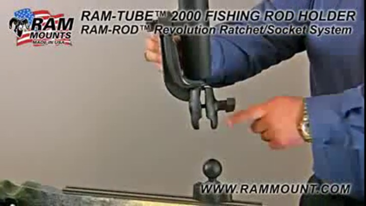 Boat rod holder - RAP-394-SSTU - Ram Mount - rotating