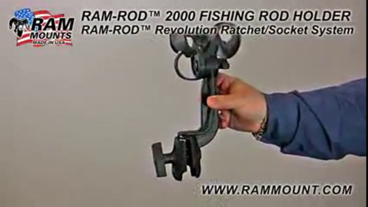 RAM-114-RBNBU Ram-Rod 2000 Fishing Rod Holder with Revolution RatchetSocket  System