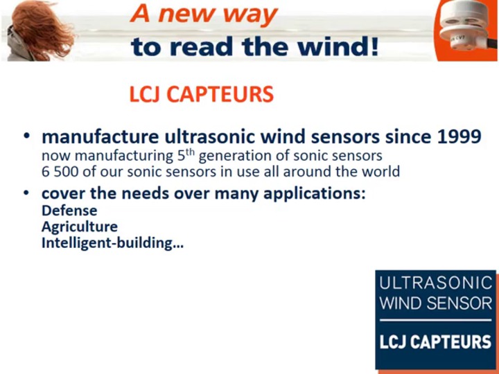 Anemometer sensor - CV7 - LCJ Capteurs - wind vane / for ships / ultrasonic